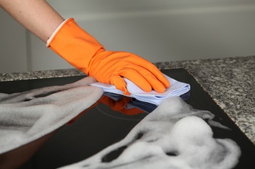 End of tenancy cleaners working in a West Kensington property with limited access