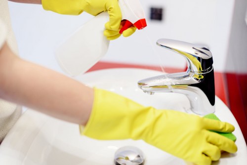 Cleaning team preparing a West Kensington property for a fresh finish