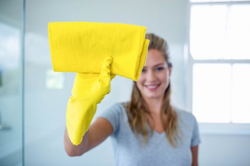 Risk assessment and safety checks in West Kensington cleaners workspace