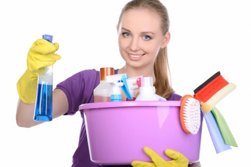 Supervisor reviewing workplace safety and cleaning standards