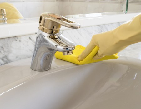 Local cleaning team preparing a flat in West Kensington for handover